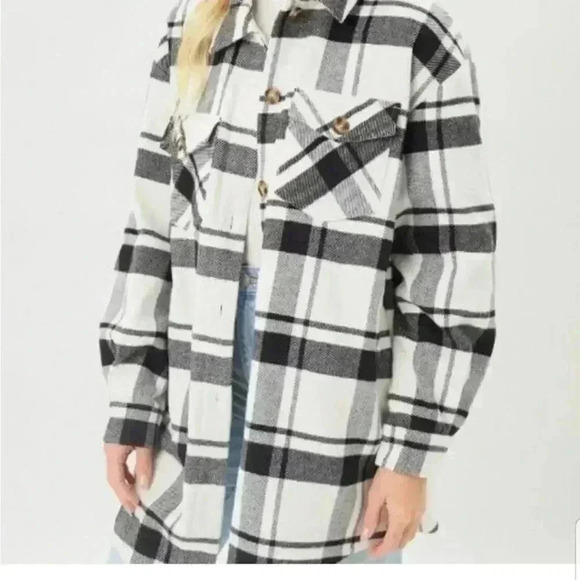 LOVE TREE BUTTON DOWN SHIRT JACKET COAT - Picture 10 of 13